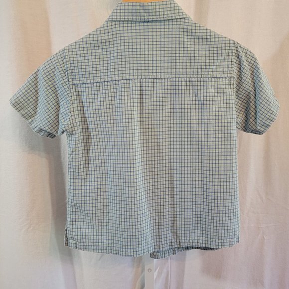 Old College inn Jean Company Light Blue Plaid Girls top Size Large - Picture 3 of 5